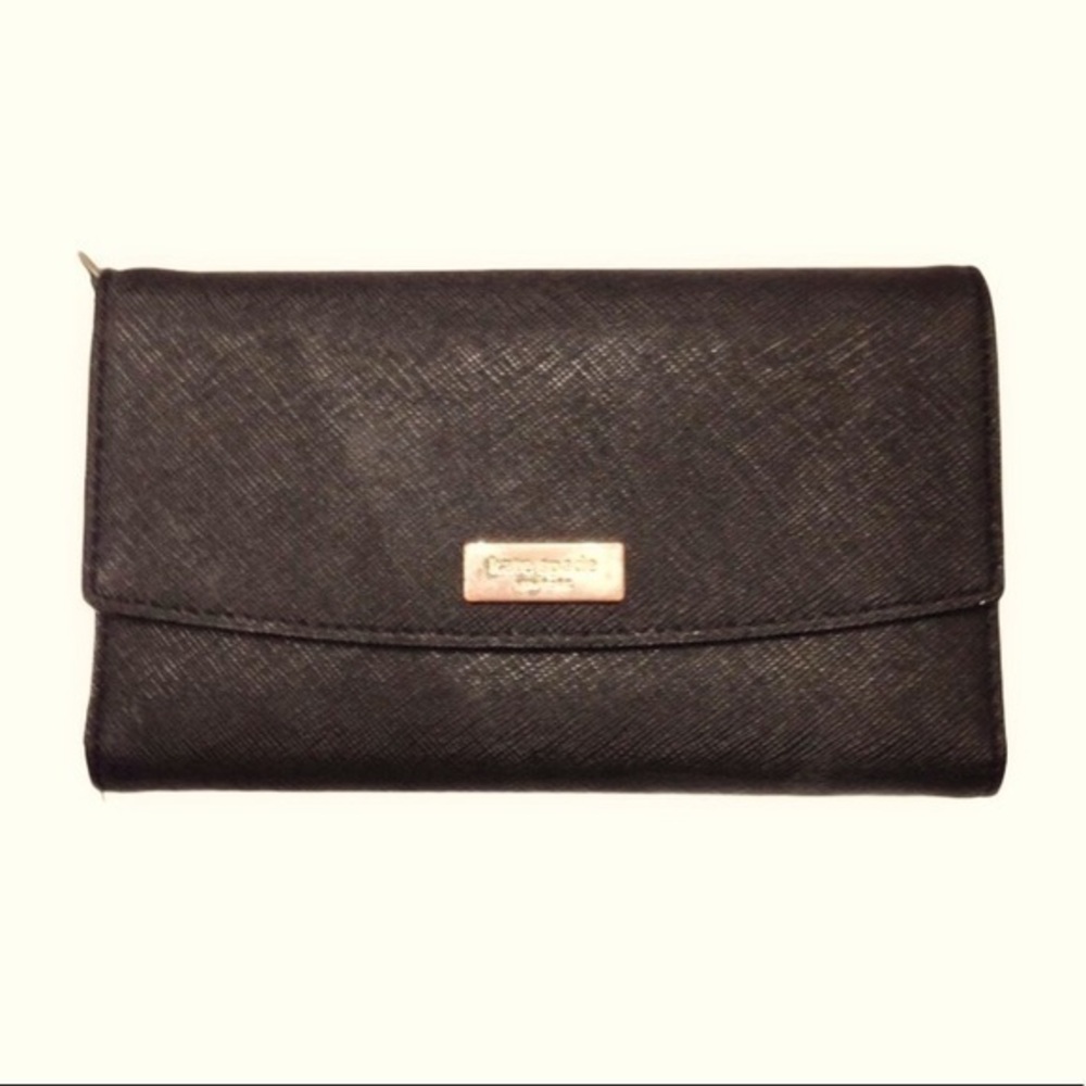 KATE SPADE BLACK SAFFIANO LEATHER PHONE Wallet